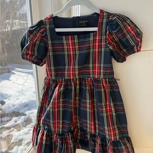 Crewcuts Plaid Kids Dress - Red, Yellow, Blue